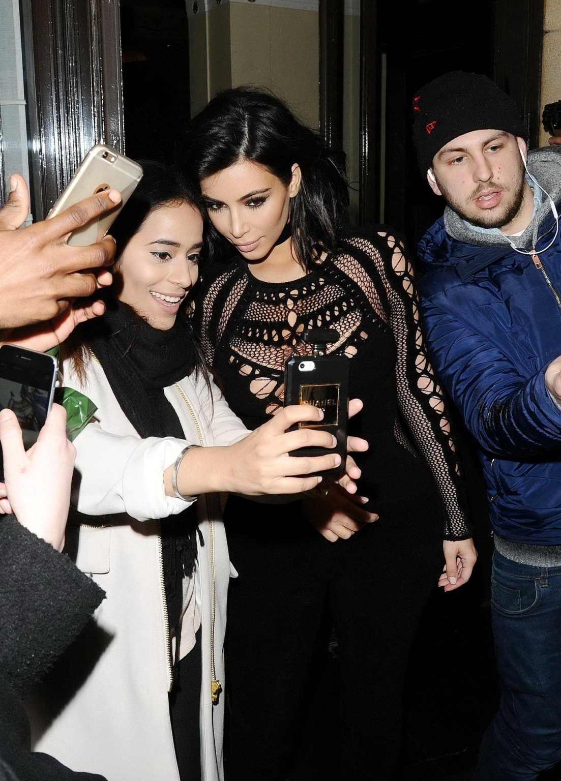 Kim Kardashian nip slip wearing a mesh jumpsuit at the BRIT Awards Arrivals and  #75171567