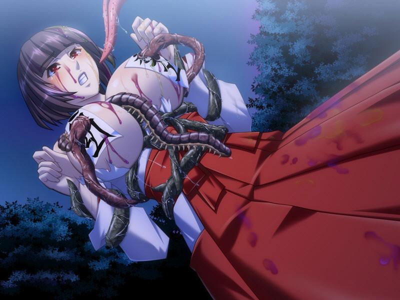Gross tentacles attack super big breasted geisha at night #69697998