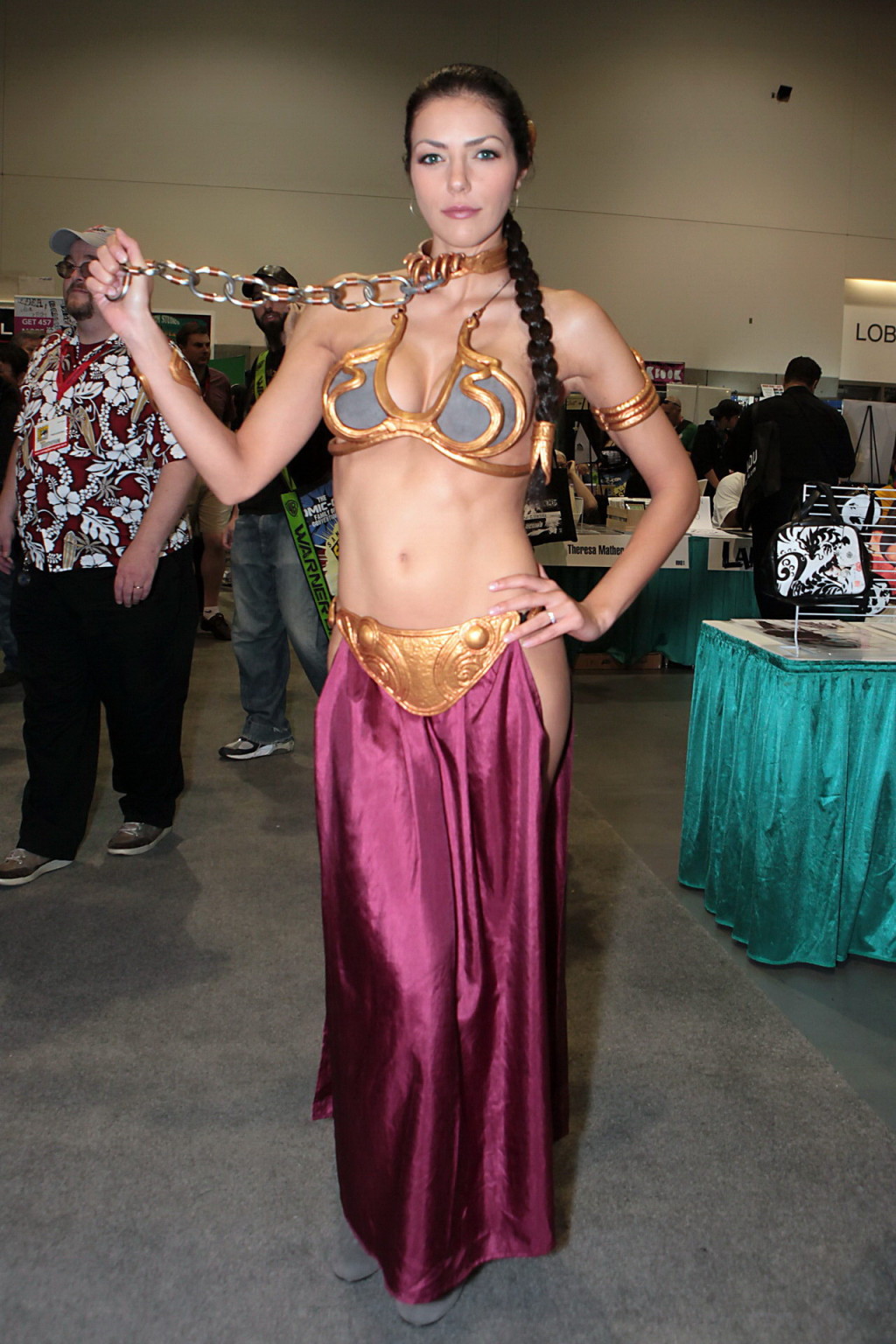 Adrianne Curry in sexy Princess Leia outfit at the Comic Con convention in San D #75339866