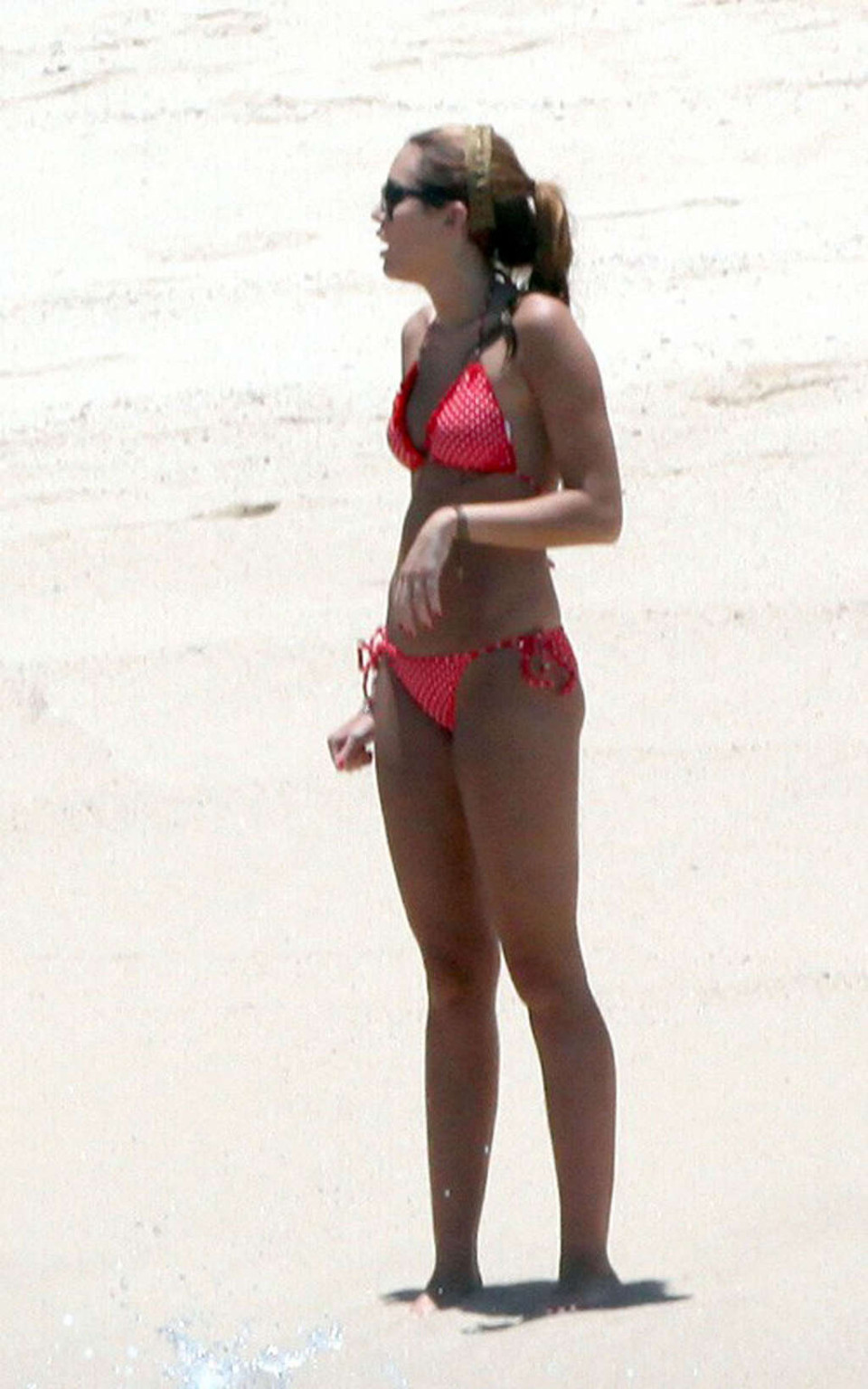 Miley Cyrus exposing her fucking sexy body and hot ass in bikini on beach #75348161