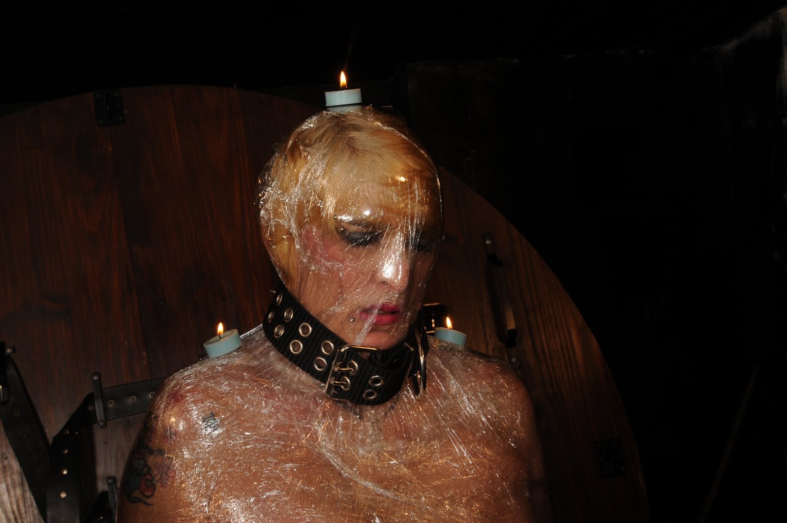 Mummified slave girl Karinas lesbian clingfilm bondage and domination in restrai #72026594