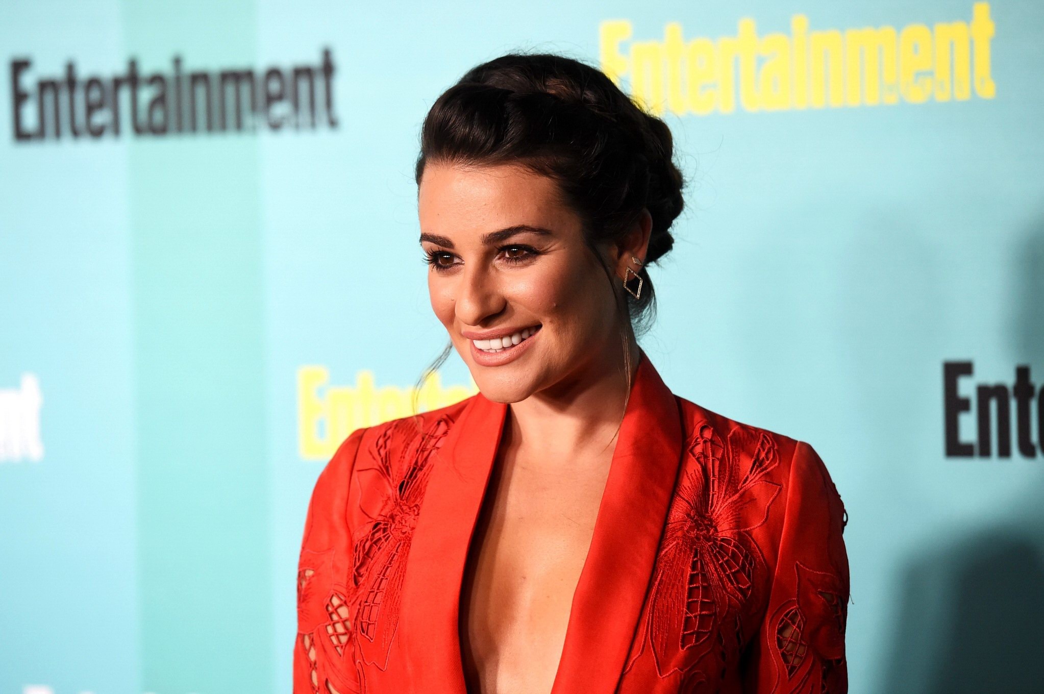 Lea Michele leggy  cleavy at Comic Con in San Diego #75158862