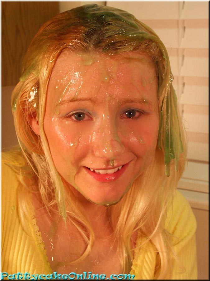 Busty teen girl covered in green goop #73285854