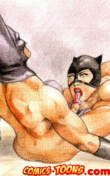 Catgirls pussy and ass take a huge Batmans cock #69637187
