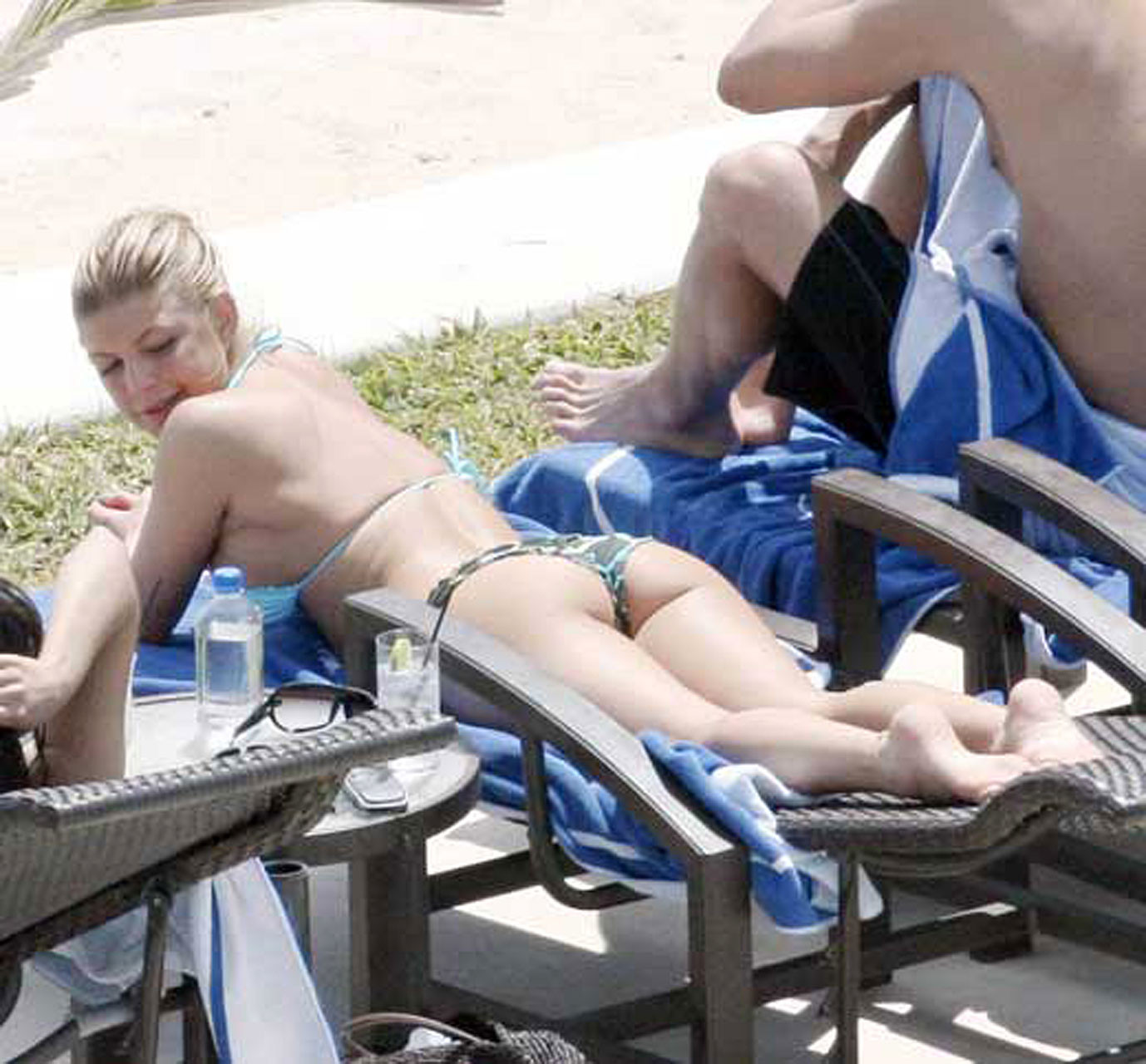 Fergie showing her fantastic ass and body in bikini on beach #75373082