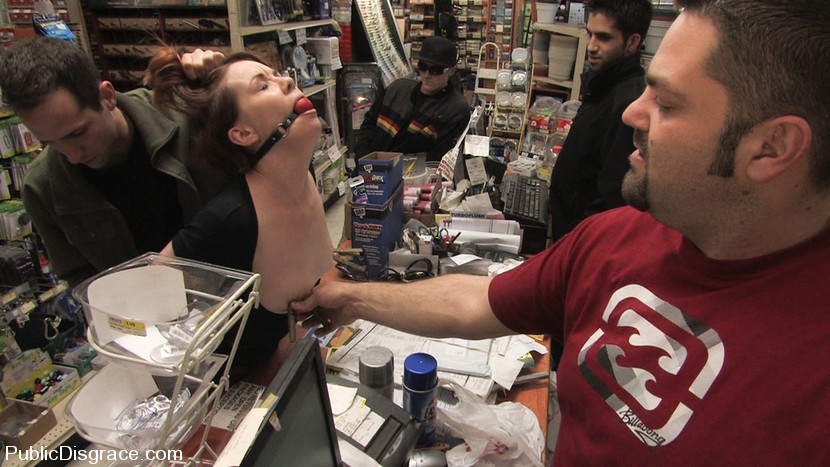 Hot redhead gets publicly fucked and fondled in a hardware store #72154845