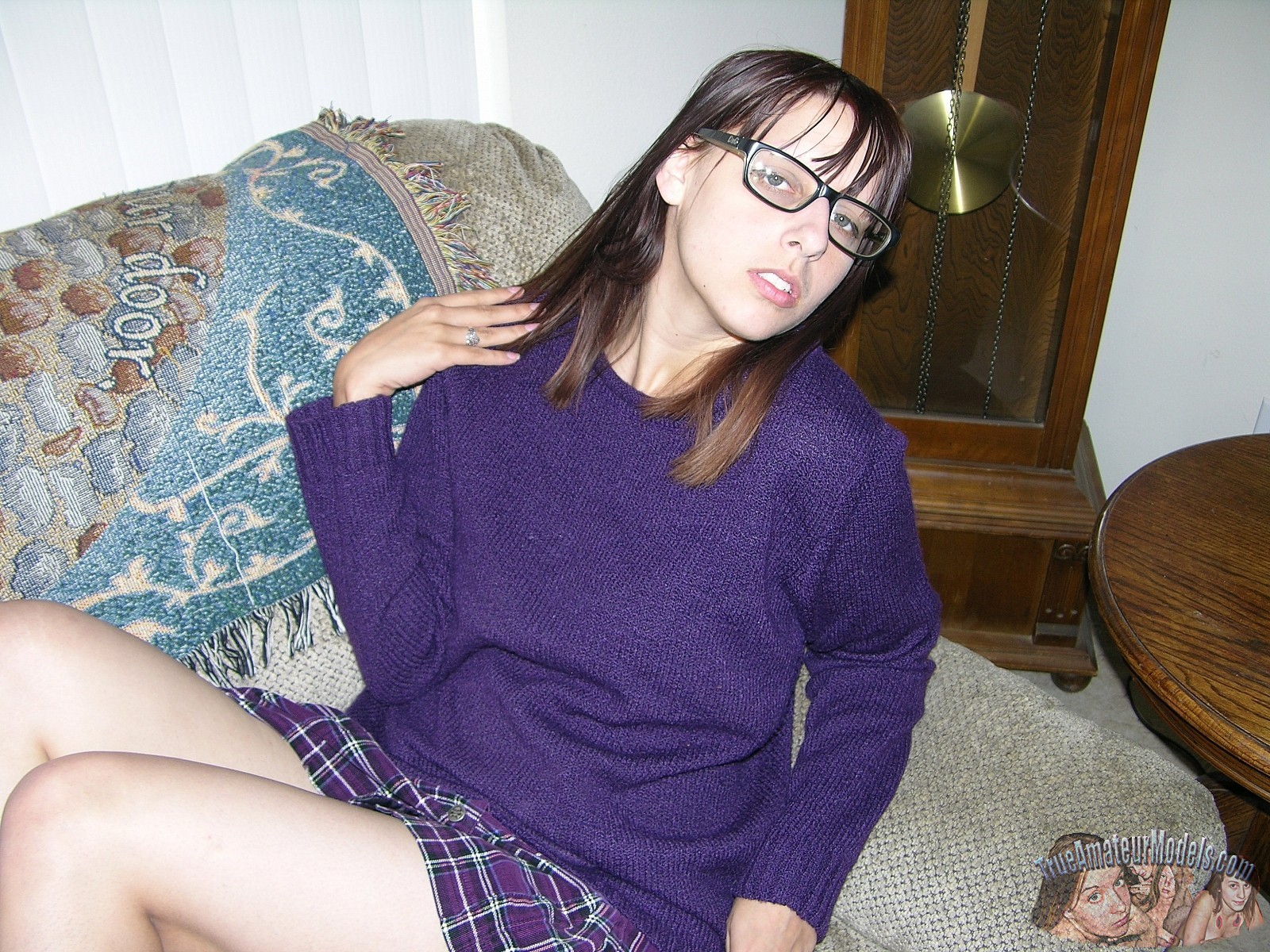 Amateur Nerd Shows Hairy Asshole - True Amateur Models #67269695