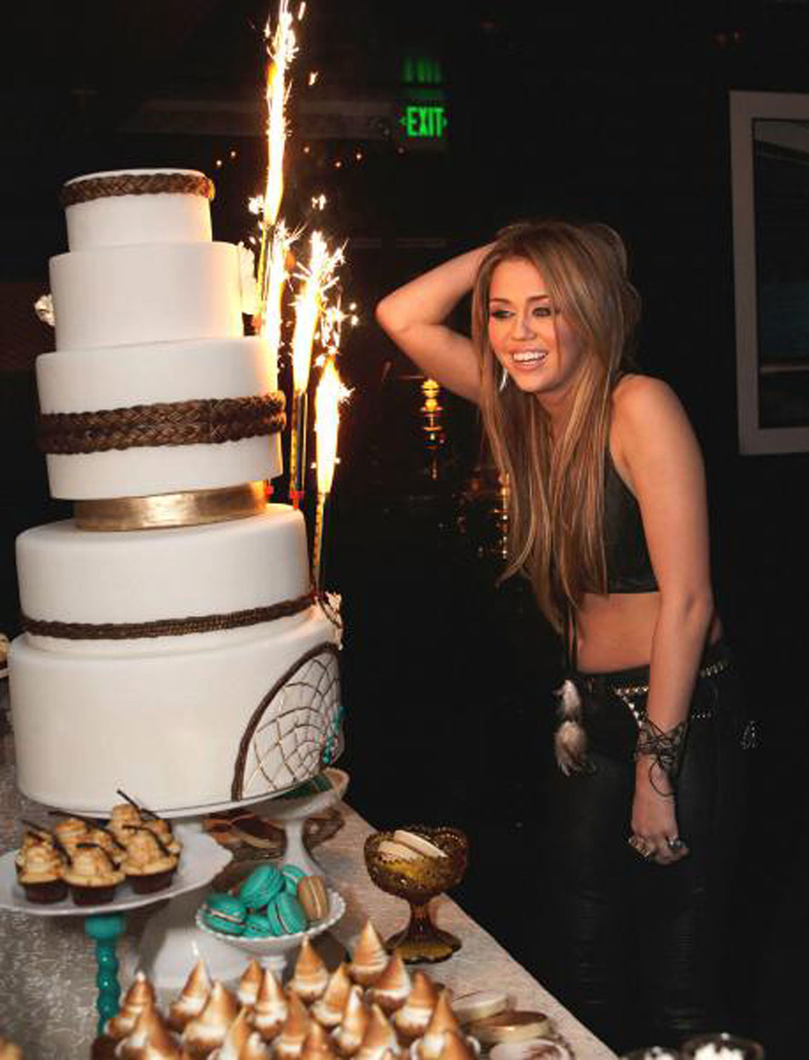 Miley Cyrus young and cute singer celebrated her eighteenth birthday #75325344