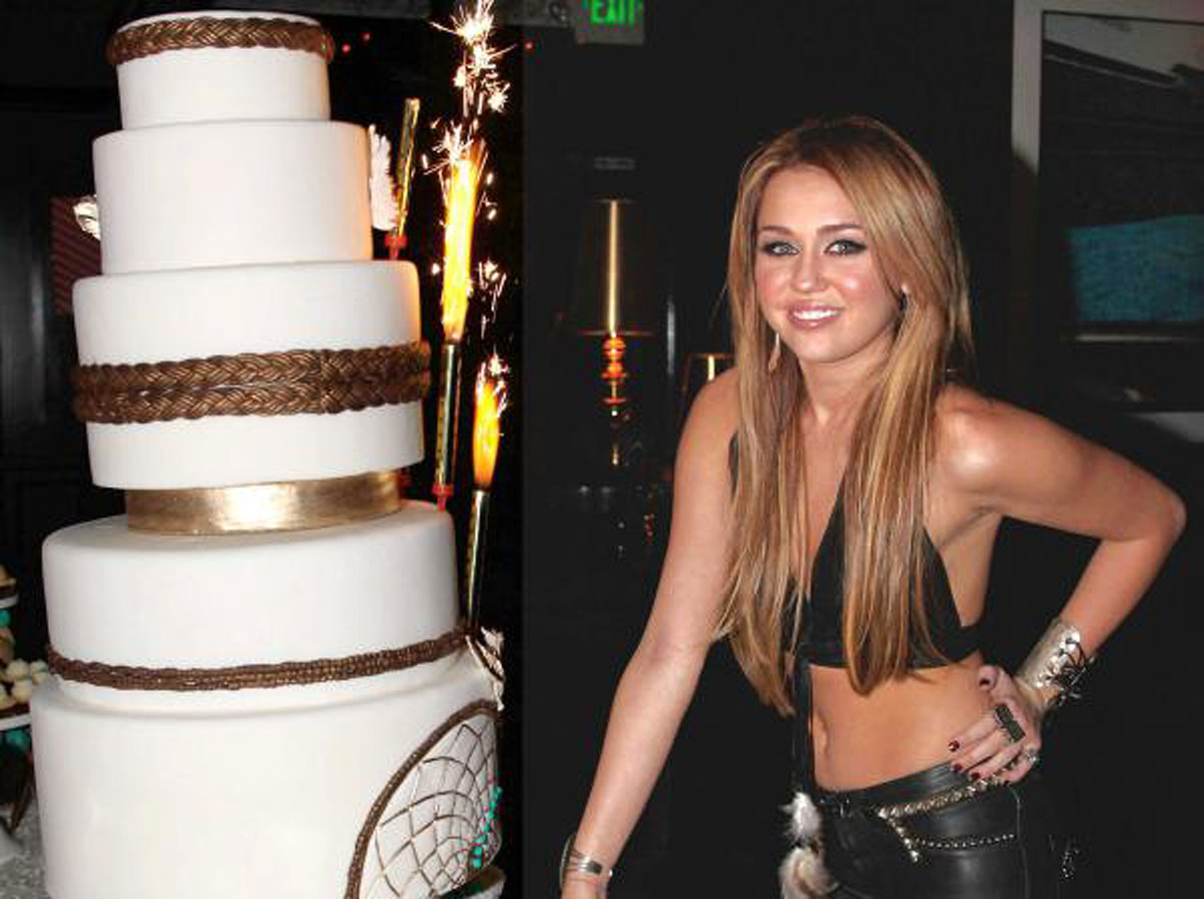 Miley Cyrus young and cute singer celebrated her eighteenth birthday #75325438
