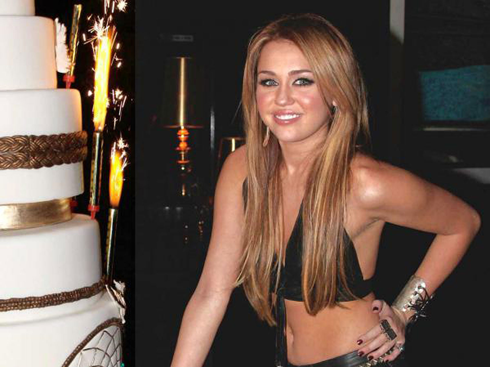 Miley Cyrus young and cute singer celebrated her eighteenth birthday #75325473