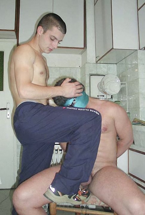 A college twink and a stout masked bound man peeing and riding #76912309