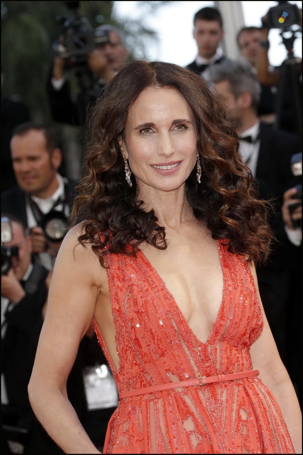 Busty Andie MacDowell showing huge cleavage at the Inside Out premiere in Cannes #75163472