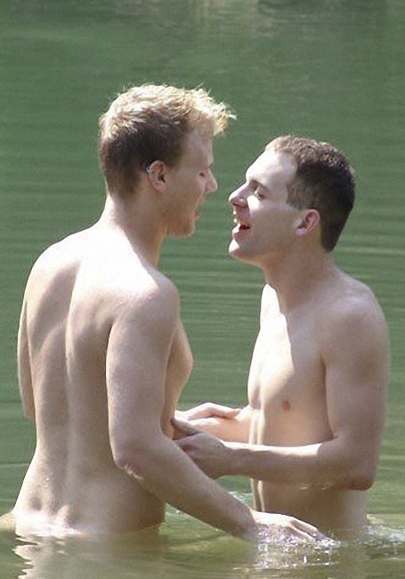 Twinks kissing and swimming and rimming and riding on a beach #76912322