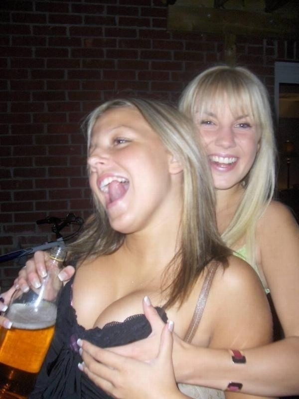 Drunk College Girls Flashing Perky Tits In Public #76395163