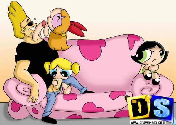 Las Chicas Superpoderosas sirviendo a los gigantescos shlongs
 #69366426