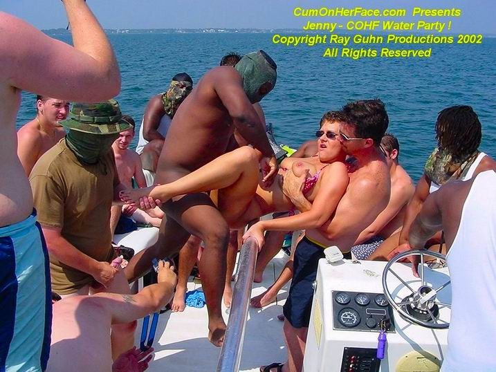 Messy cumshot on a boat #76123710