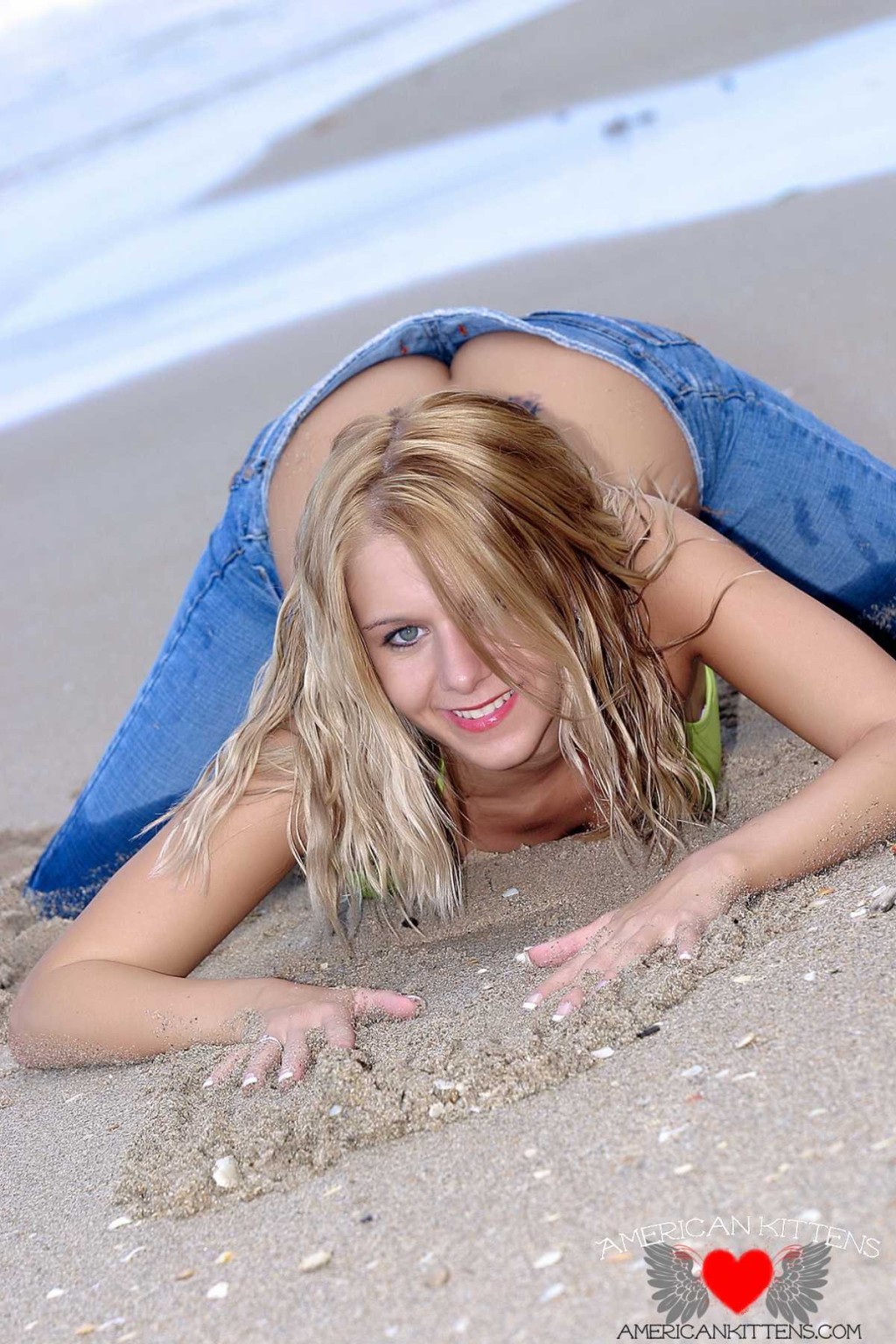アシュリーがビーチで濡れて裸になるのを見るのは何よりも面白い。
 #77157632