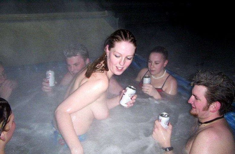 Drunk Girls Crazy Naked Lesbian Hot Tub Party #76401133
