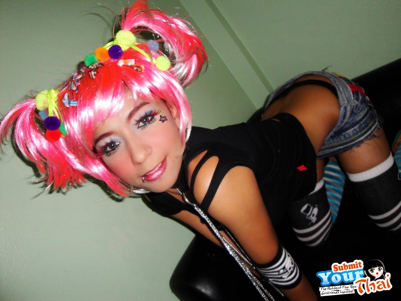 Big tit Emo girlfriend stripping and posing  #67966839