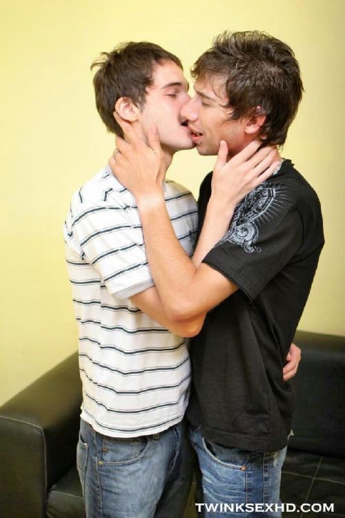 Un jeune homme chaud baise un jeune gay excité sur le canapé.
 #76981410