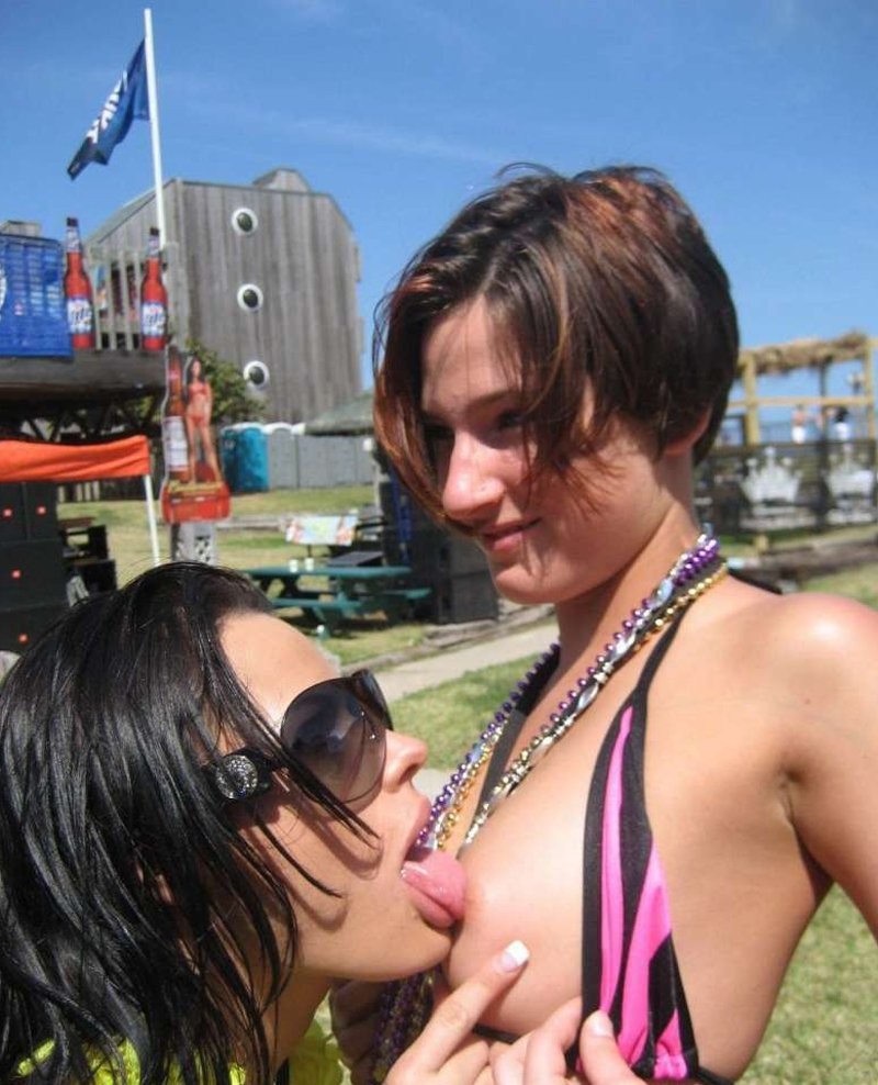 Hot Drunk College Girls Flashing Perky Tits In Public #76400189