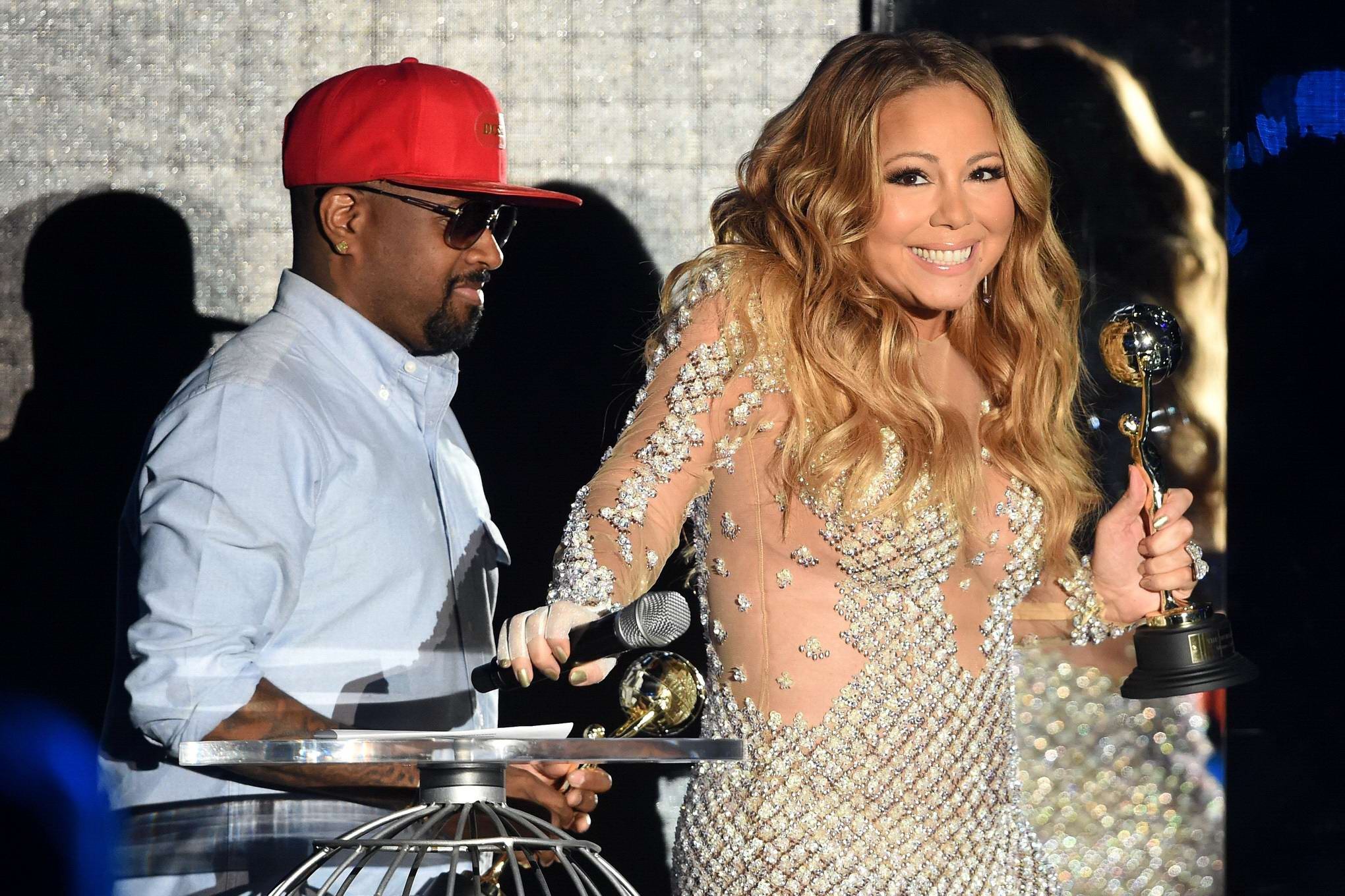 Mariah Carey cleavy wearing two skimpy dresses at the World Music Awards in Mont #75195150