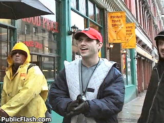 Rainy Day Titty Flasher Pleasing the Guys Downtown #78636378