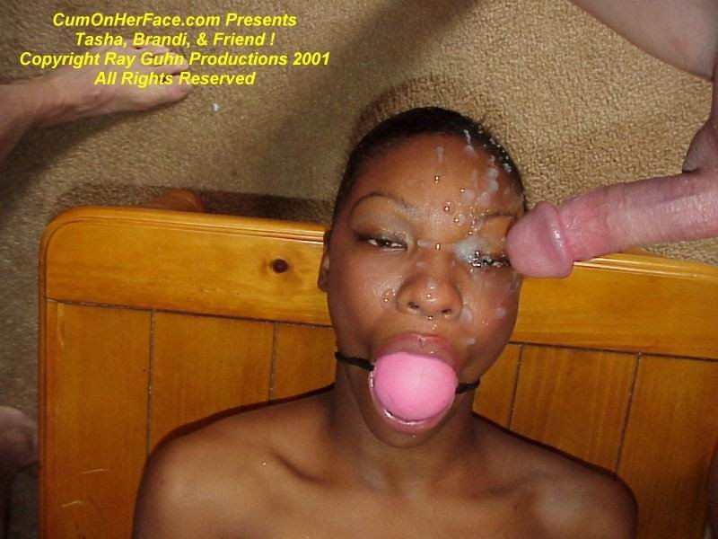 Black girl getting a messy facial #76124000