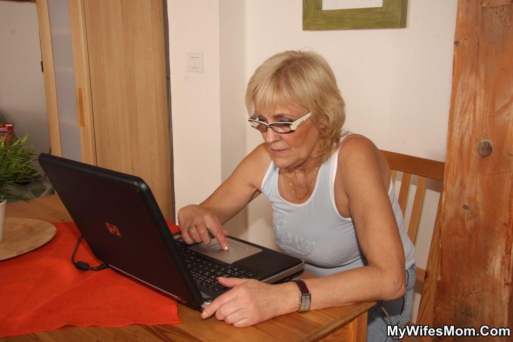 Granny happens to be crazy about porn and when he finds out they end up fucking  #77214127