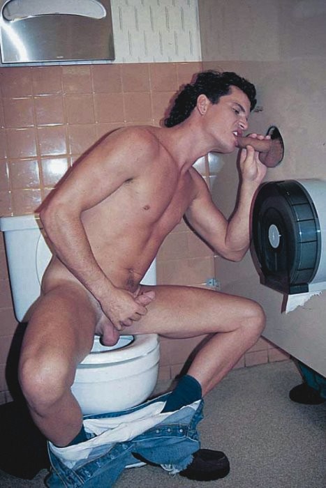 Latino muscle dudes enjoy fucking and facial cumming in a toilet #76931674