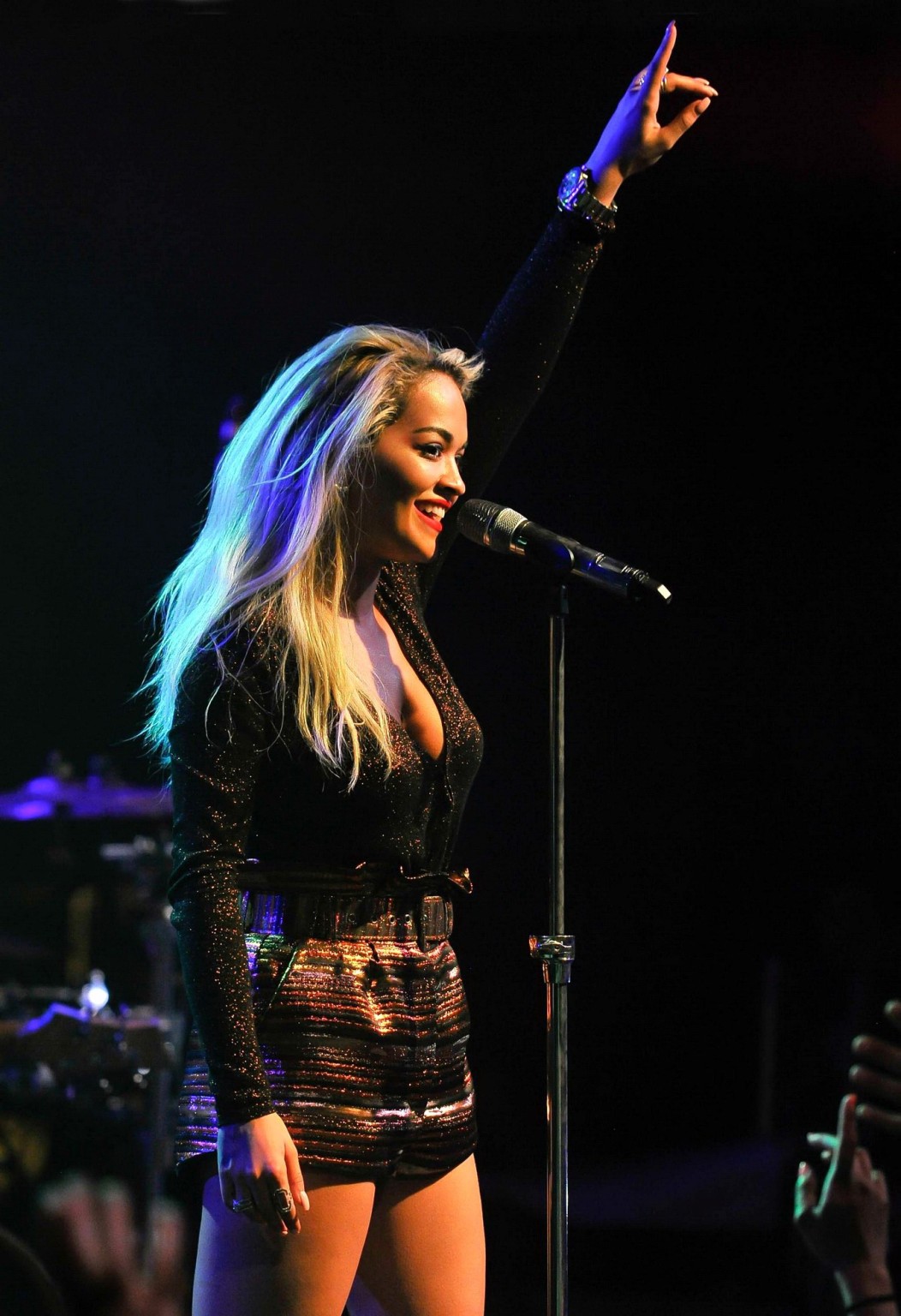 Rita Ora shows huge cleavage while performing #75154177