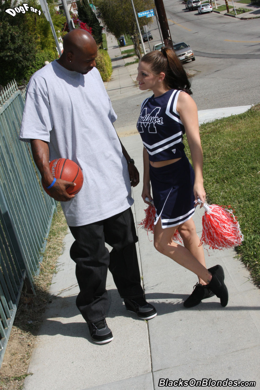 He talks her into shedding the cheerleader duds, and letting that throbbing blac #71684531