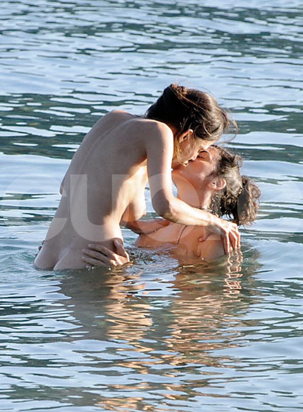 Elena Anaya making out with her busty girlfriend on a nudist beach #75289547