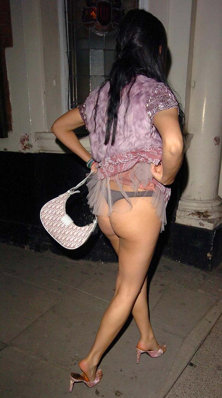 Sofia Hayat exposing her thong in see thru dress and ass crack paparazzi picture #75310469