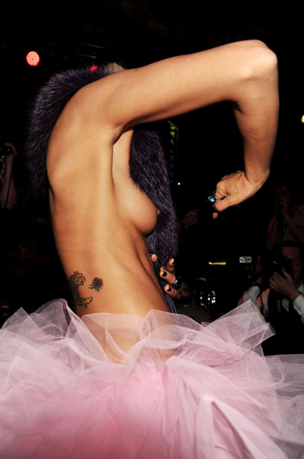 Bai Ling has a nipple slip while she is performing her show #75369740