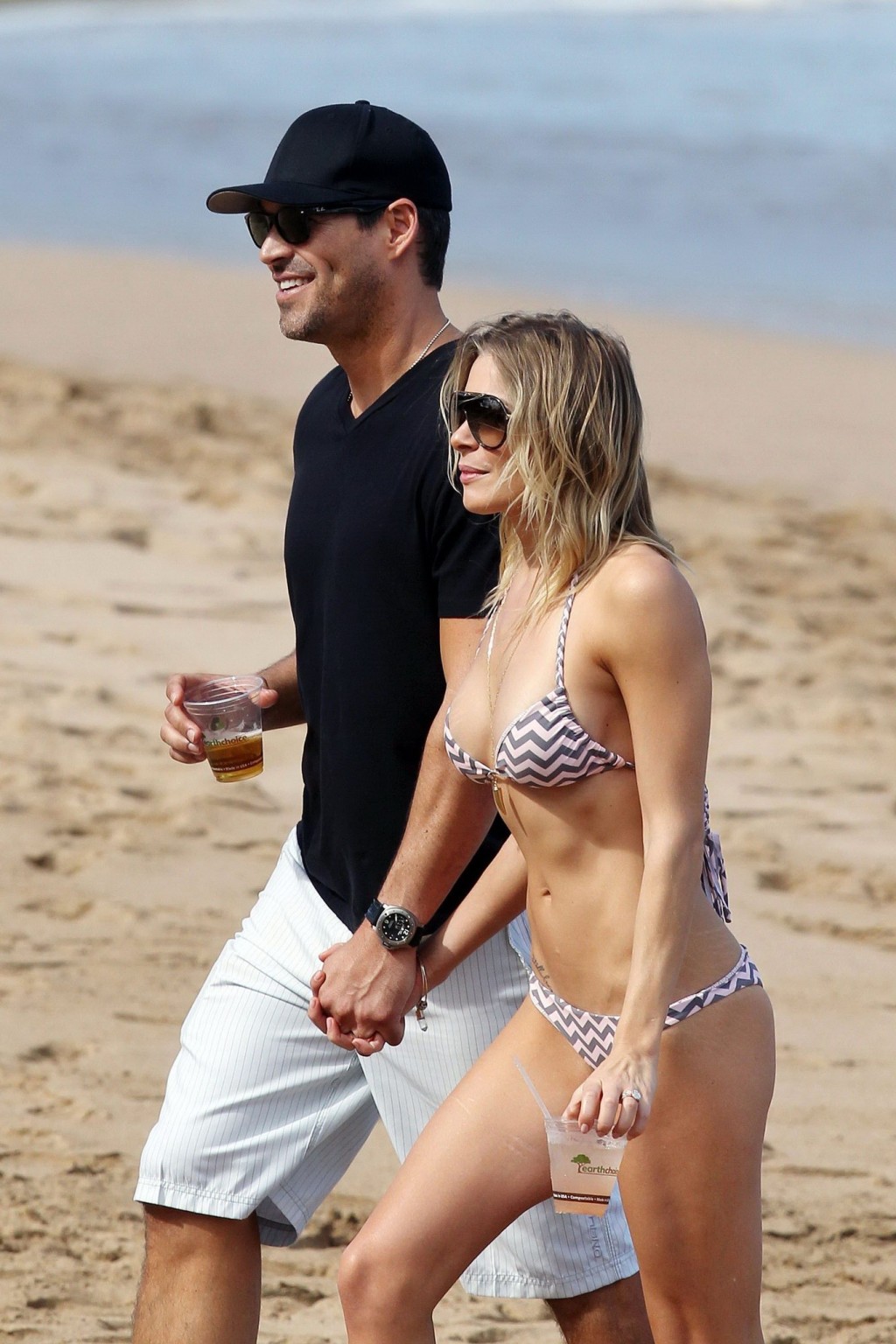 LeAnn Rimes in bikini petting with her hubby on a Hawaiian beach #75276902