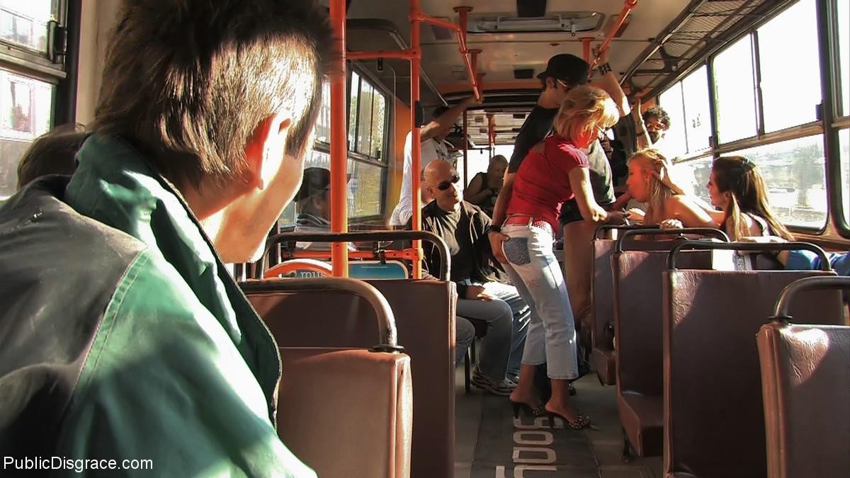 Smoking hot Hungarian girl is fucked in the ass on a public bus #67520029