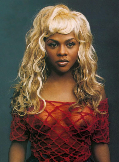 Sexy black singer Lil Kim showing nice breasts #75429526