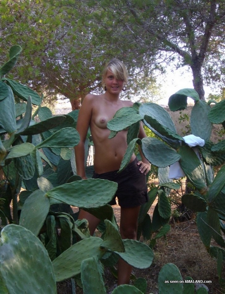Amateur blonde 18 year old GF public nudity on deserted beach #68300266