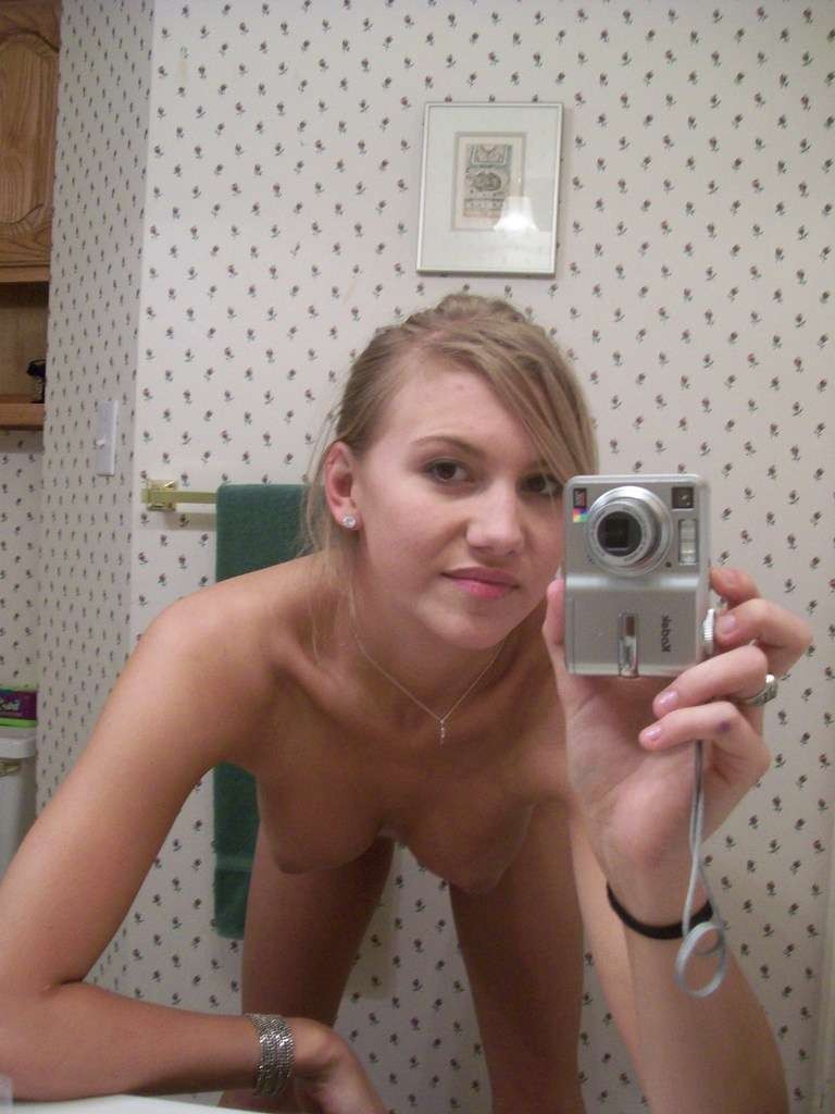 Naked housewife selfshooting inside the bathroom #75459891