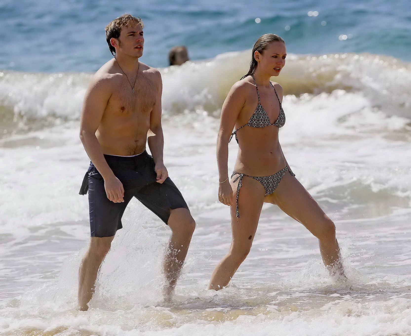 Laura Haddock showing bikini underboob and ass at the beach in Hawaii #75193769