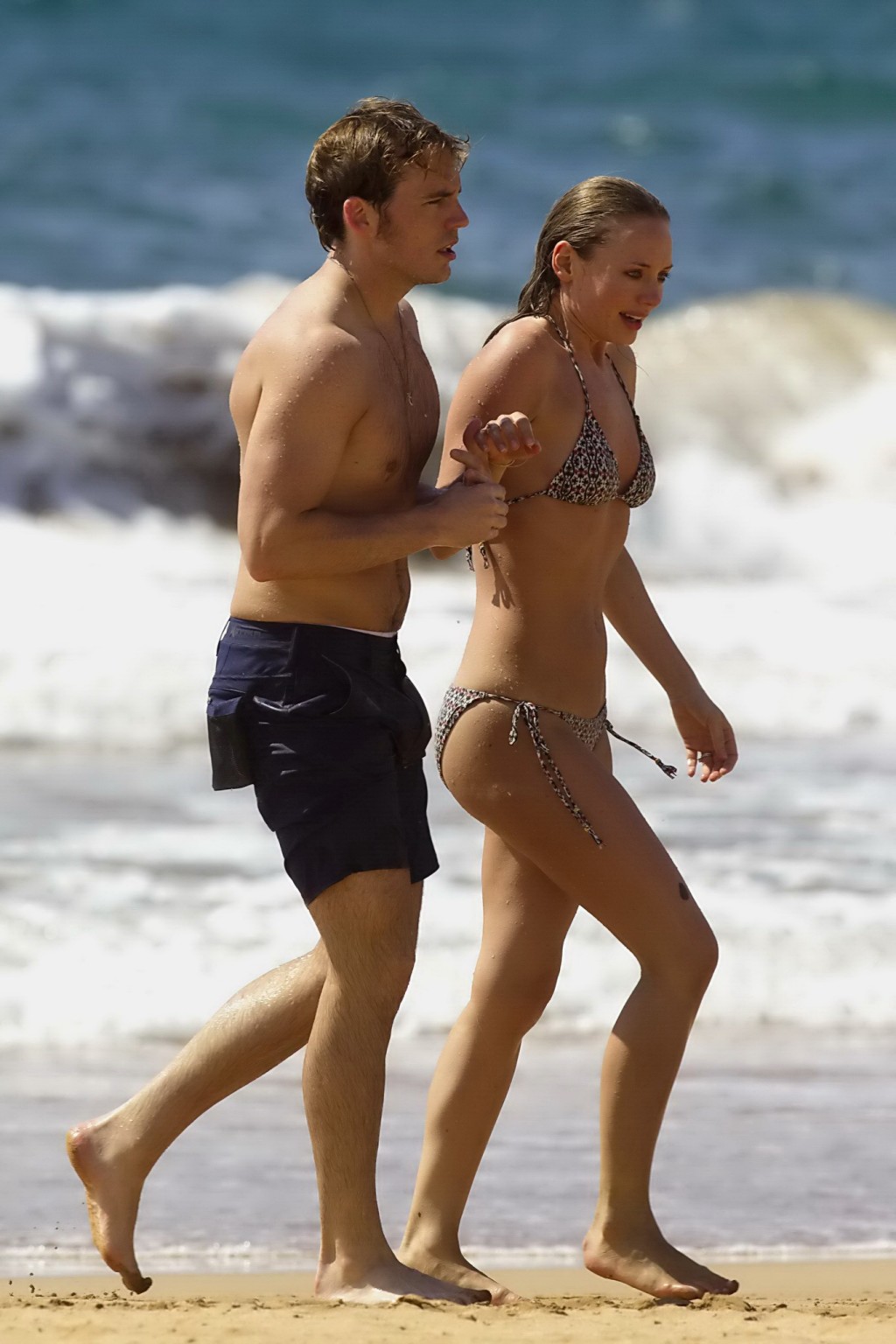 Laura Haddock showing bikini underboob and ass at the beach in Hawaii #75193792