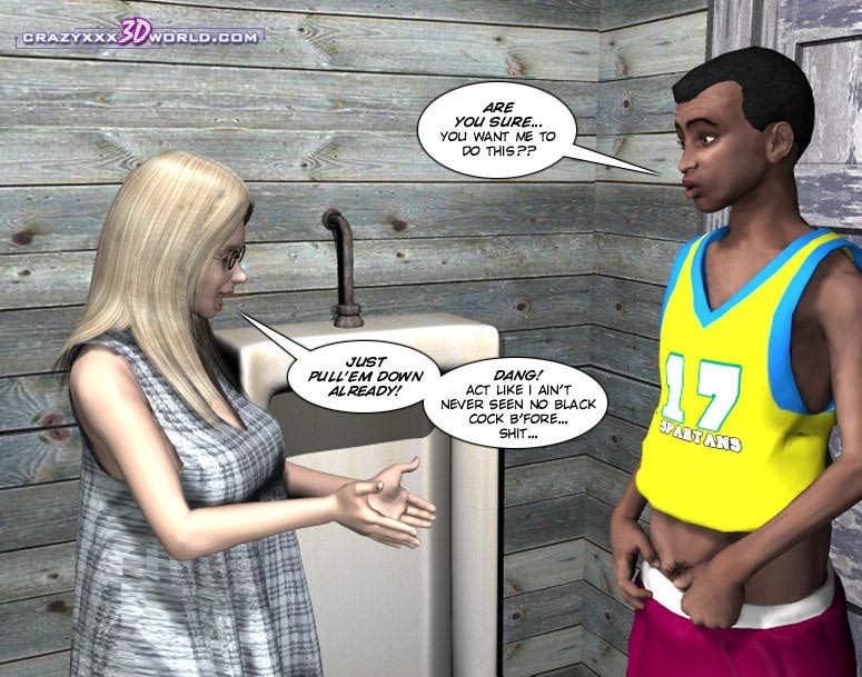 Busty teen blonde seducing black guy in a bathroom #69678650