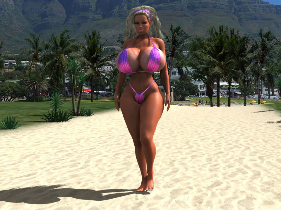 Increíble bikini 3d rubia caliente muestra su impresionante tetas desnudas
 #67049911