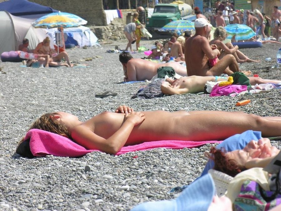 Amazing young nudists touch each other's bodies #72255042