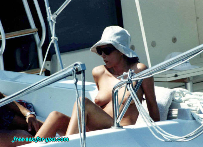 Monica Bellucci showing her tits on yacht paparazzi pictures #75424853