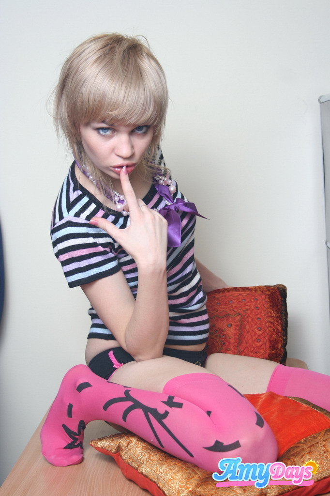 Playful bionda teen girl striptease
 #73723398