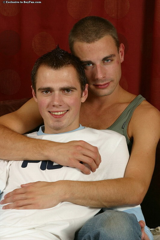 Two gay guys fucking silly on the leather couch #76985872