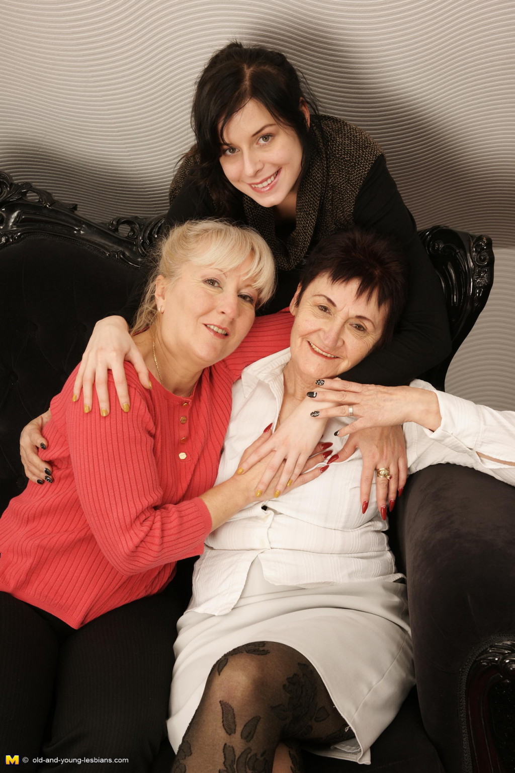 Three old and young lesbians making it hot and steamy #76139435