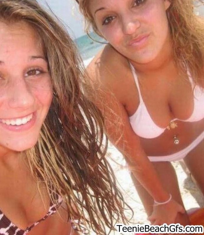 Gorgeous teenies at the beach show off sexy bodies in skimpy bikinis #72241236